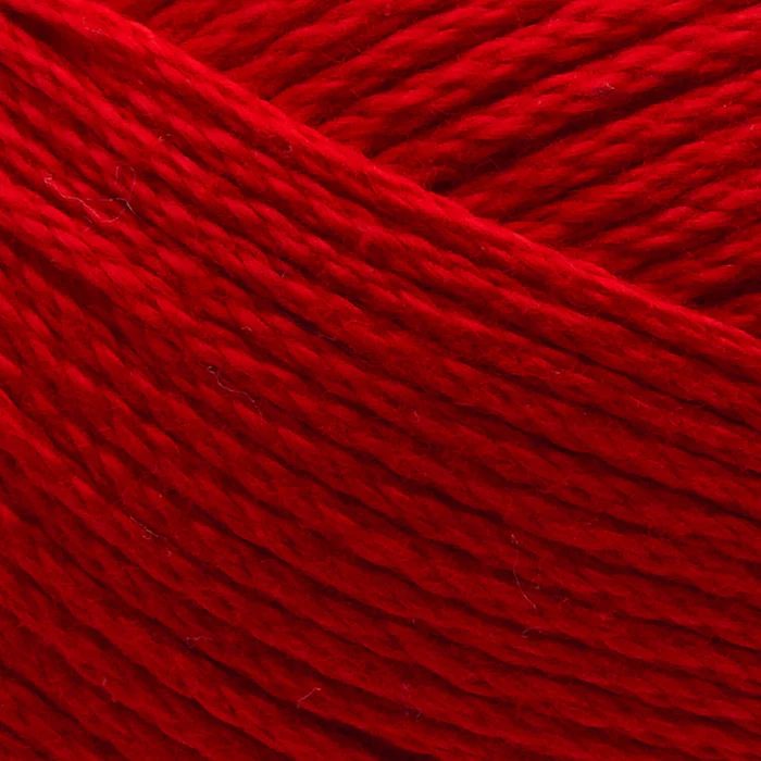 Lion Brand 24/7 Cotton 113 Red. Mercerized Cotton